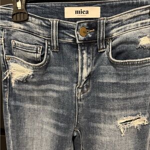 Misa Los Angeles Distressed Blue Skinny Jeans